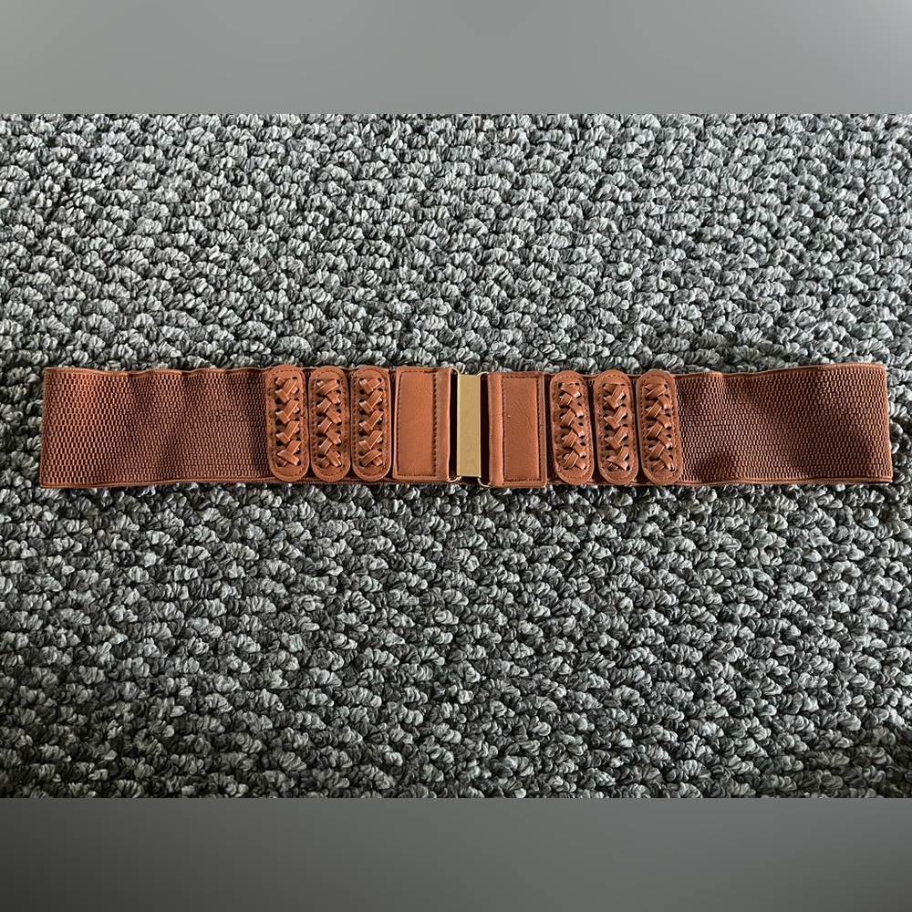 3X/4X brown decorative waist belt